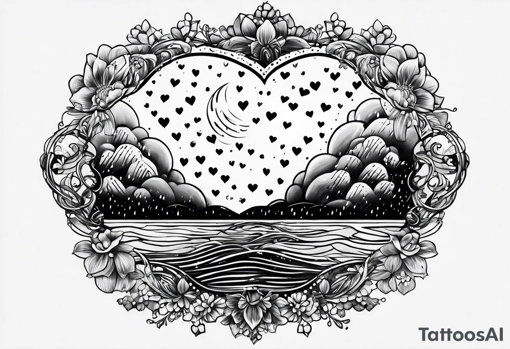 A small tattoo that shows the love for rain tattoo idea