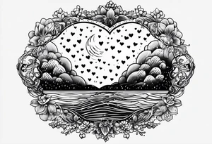 A small tattoo that shows the love for rain tattoo idea