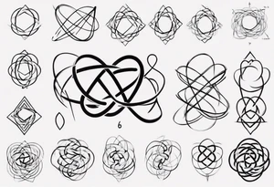 The mathematical 6,1 prime knot  that is cute, shape it like a friendship graph tattoo idea