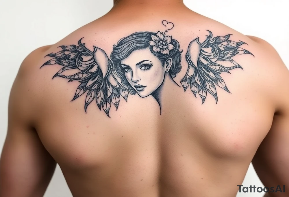 realistic arm tattoo of agatha harkness in wandavision tattoo idea