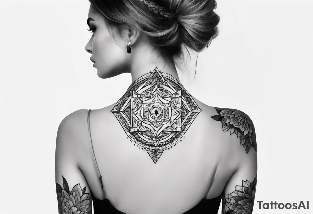 I want to create a small side neck tattoo which combines elements from lebanon and german ancestry tattoo idea