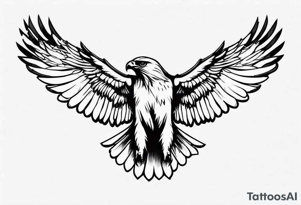 hawk landing tattoo idea