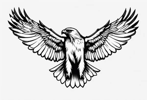 hawk landing tattoo idea