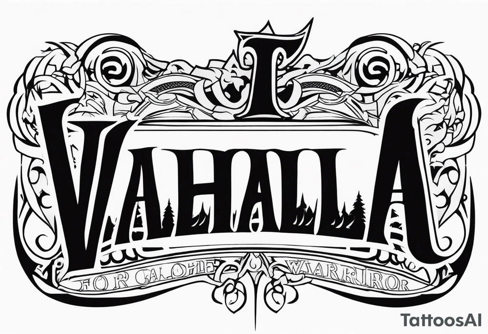 Valhalla fallen warrior tattoo idea