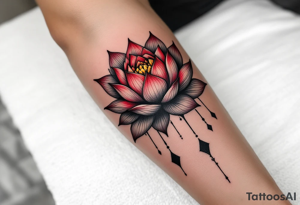 ideas with lotus, egyptian theme (make red and black) tattoo idea