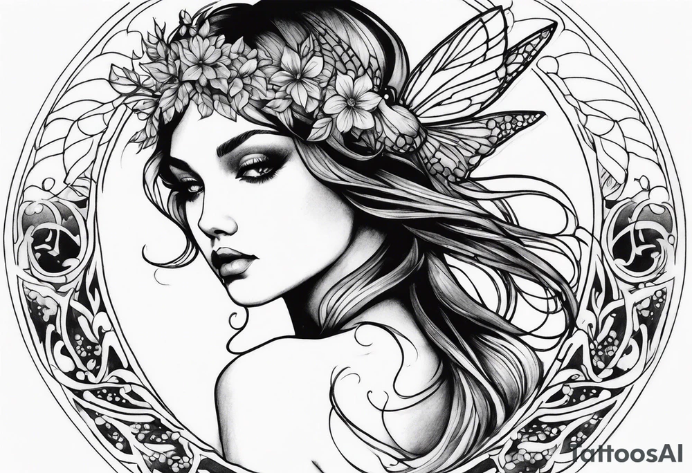 Ethereal Fairy tattoo idea