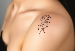 Cascade of stars swirl tattoo idea