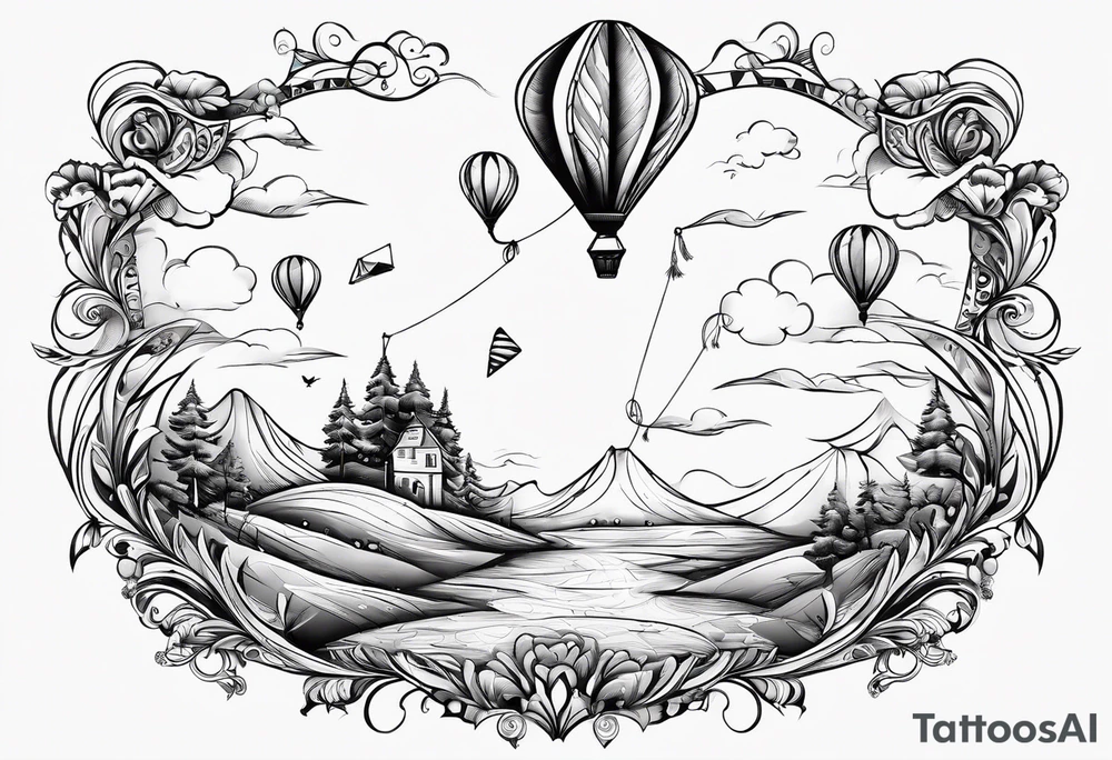 the words "Go Fly A Kite" in a whimsical font tattoo idea