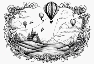 the words "Go Fly A Kite" in a whimsical font tattoo idea