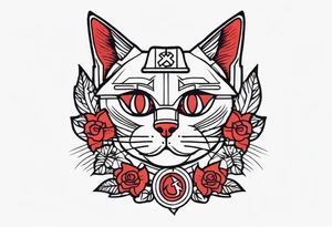 Communist cat tattoo idea
