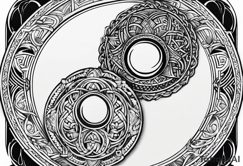Viking circle filler tattoo idea