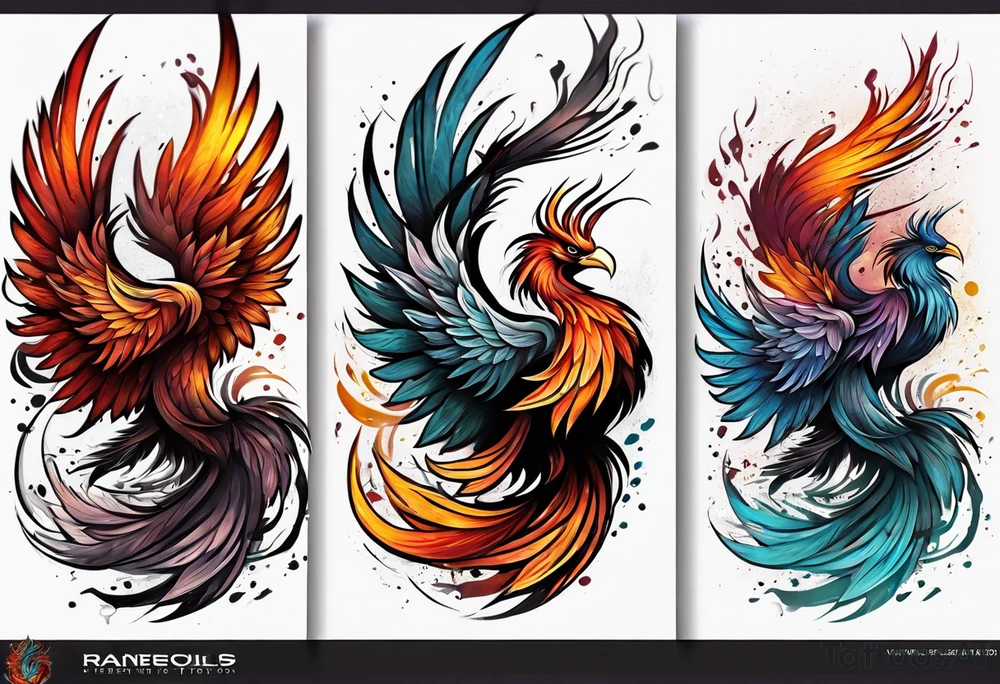 scarred warrior phoenix tattoo idea