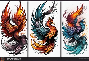 scarred warrior phoenix tattoo idea