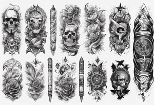 men’s arm sleeve tattoo idea