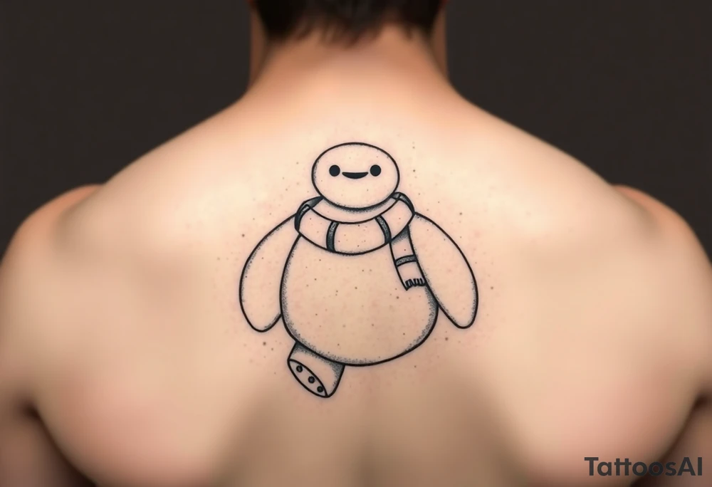 Disney Christmas themed Baymax tattoo idea