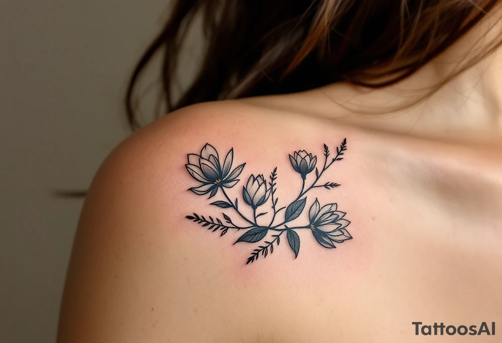 Soft charcoal VII.VII.MMX across the shoulder in a hand-drawn style with light brown parchment texture. tattoo idea