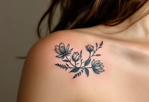Soft charcoal VII.VII.MMX across the shoulder in a hand-drawn style with light brown parchment texture. tattoo idea