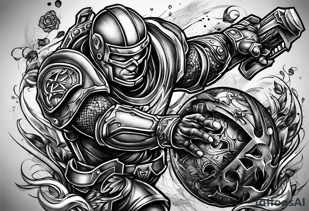 Slidetackle football tattoo idea