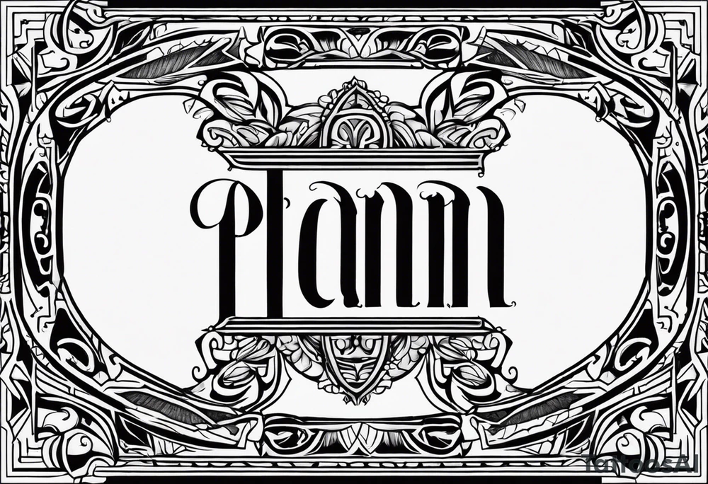 Pam Dave Ambigram Tattoo tattoo idea