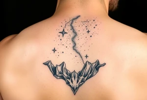 Beautiful yet mysterios milky way that are 3d and appear to be what is beneth the skin. tattoo idea