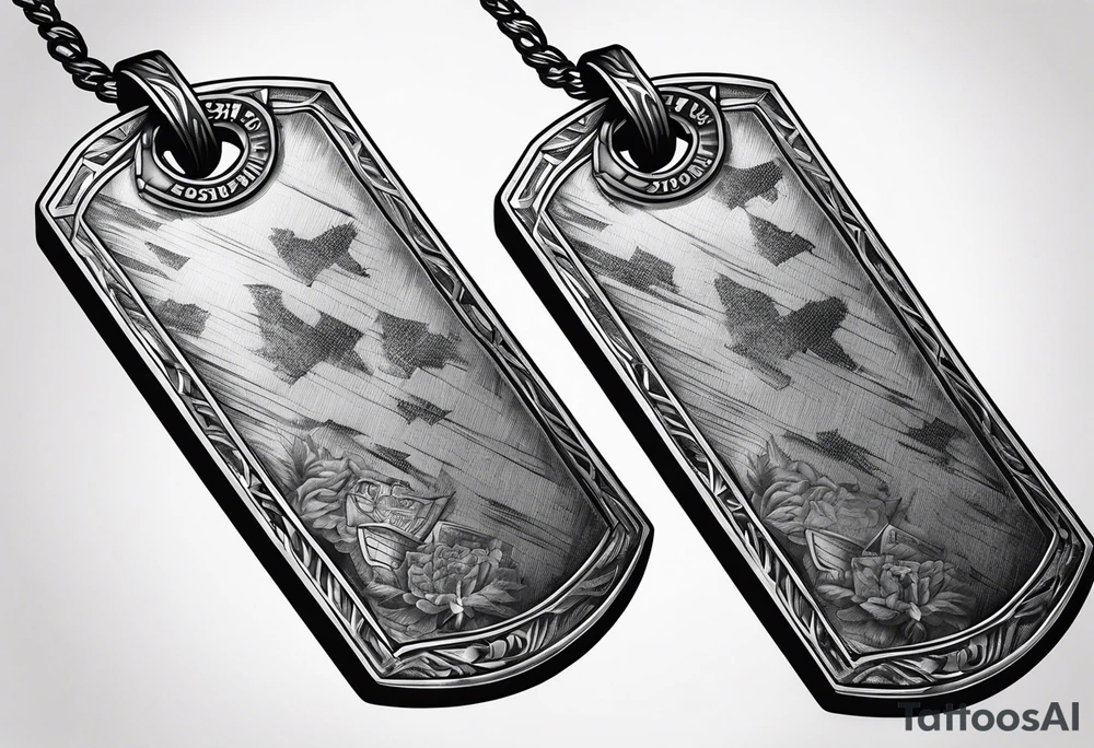 Military dog tags tattoo idea