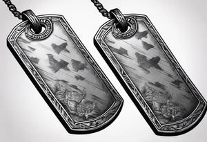 Military dog tags tattoo idea