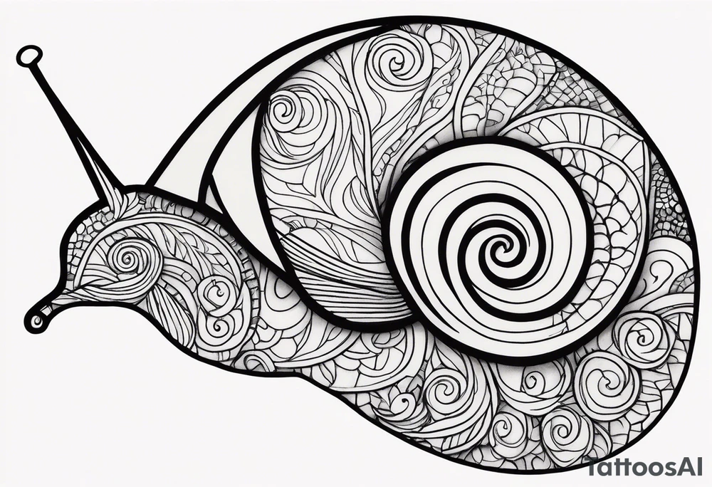 Whimsical Snail tattoo idea