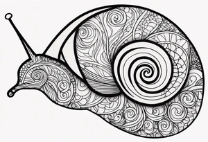 Whimsical Snail tattoo idea