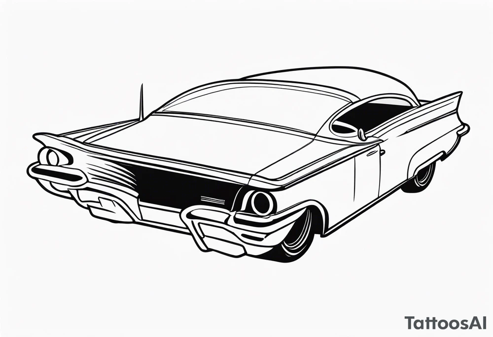 Classic Car Silhouette tattoo idea