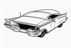 Classic Car Silhouette tattoo idea