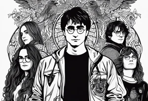 harry potter movies make it one item form all the moives tattoo idea