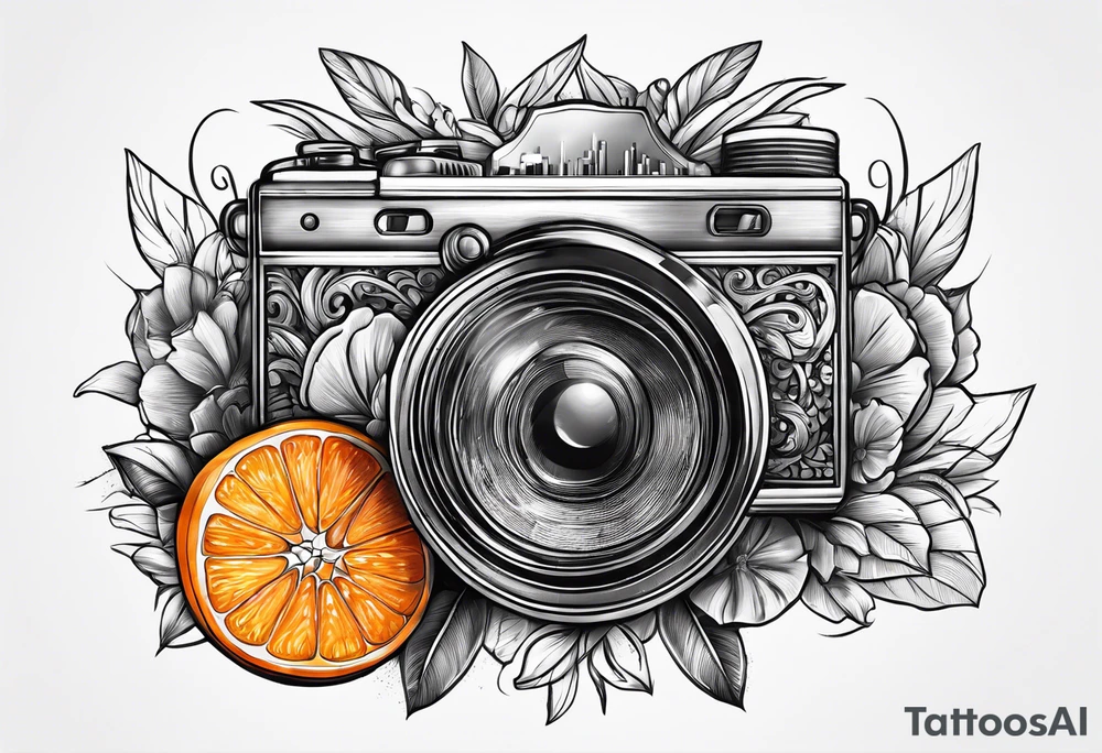 An Orange going through change tattoo idea