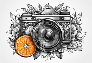 An Orange going through change tattoo idea