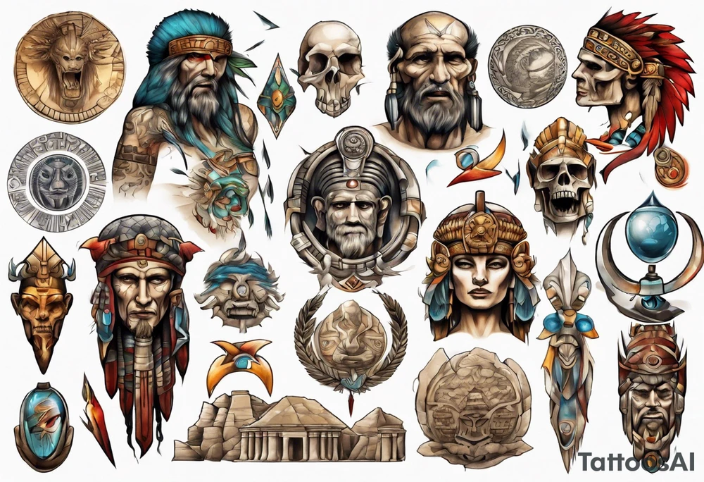 Ancient civilization tattoo idea