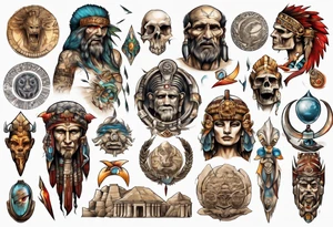 Ancient civilization tattoo idea