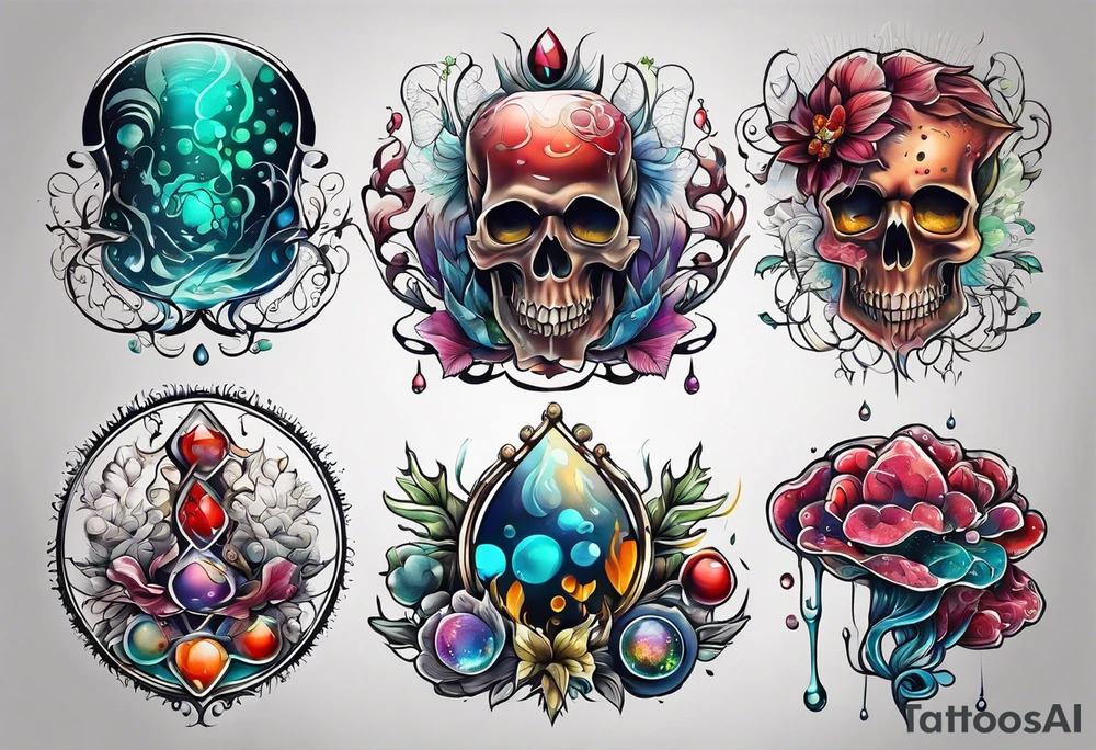 Microbiology, chemistry, biology, science tattoo. tattoo idea