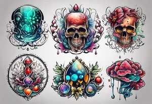 Microbiology, chemistry, biology, science tattoo. tattoo idea