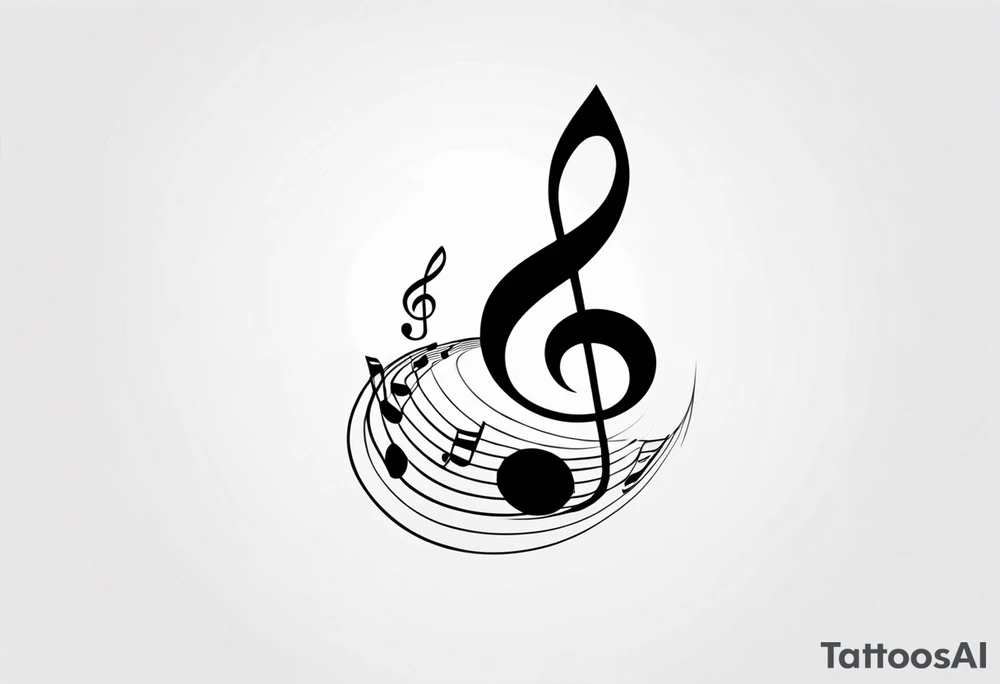 music note tattoo idea