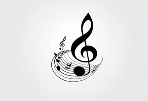 music note tattoo idea