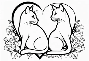 CAT LOVE tattoo idea