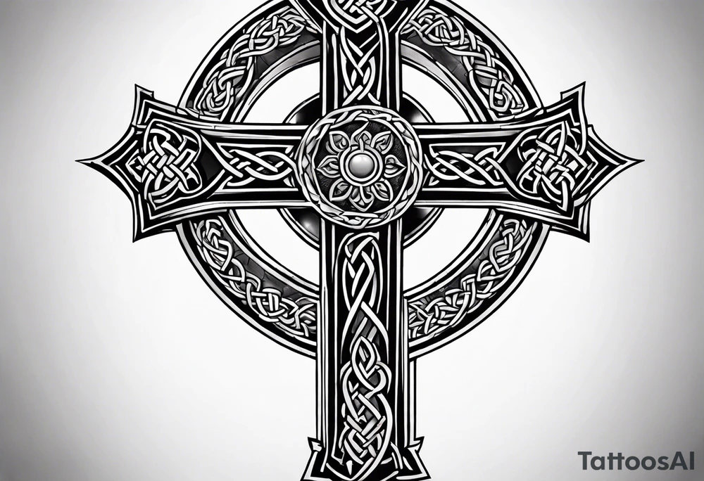Celtic cross tattoo idea