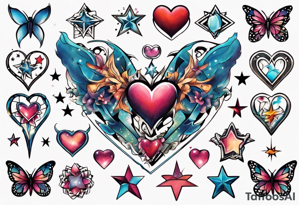 Layla Jones 
4ever and always
Hearts
Stars
Butterflies 
2004
2022 tattoo idea