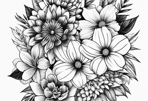 Native California flowers tattoo idea