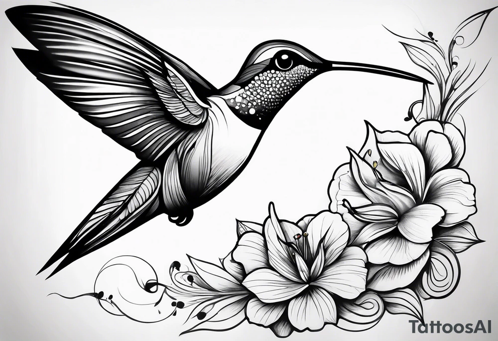 hummingbird simple no other elements tattoo idea