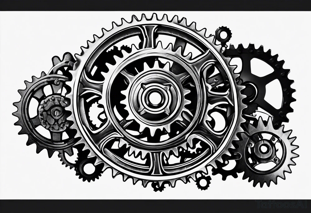 bicycle chain and gears wrist tattoo idea