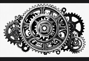 bicycle chain and gears wrist tattoo idea