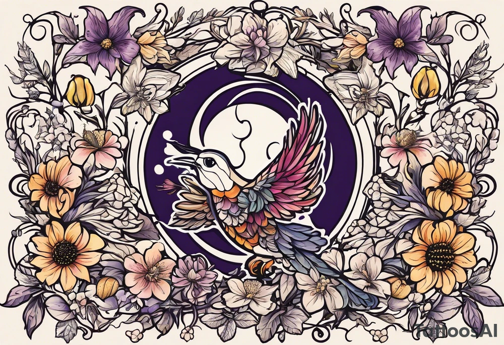 Hops, Rosemary, Thyme, Sage, Juniper, Corn, Wheat, Rose, Sunflower, Cherry blossom, Apple blossom, Honeycomb, Maple leaves, Violet/primrose, Carrot, Cherry, Apple/apple core, Acorns

Hawk, Lightbulb, Hummingbird tattoo idea