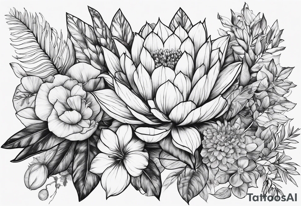 Plants that are not flowers tattoo idea