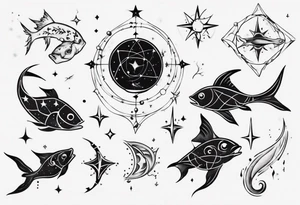 pisces Constellation tattoo idea