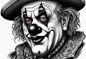 Sad clown depressing tattoo idea